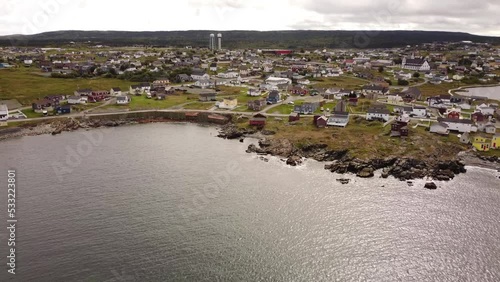 East Coast Atlantic Canada aerial shot of peninsula's and rocky shorelines on the Bonavista Peninsula.
 photo