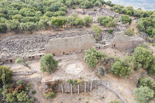 Принти на полотні Aigai Ancient City ruins, the city is one of the 12 Aiol cities in Western Anatolia