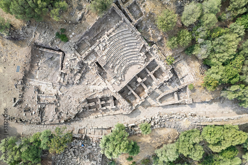 фотографія Aigai Ancient City ruins, the city is one of the 12 Aiol cities in Western Anatolia