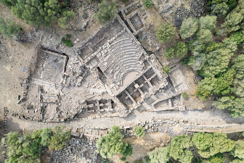 Принти на полотні Aigai Ancient City ruins, the city is one of the 12 Aiol cities in Western Anatolia