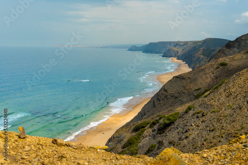 View on Praia da Cordoama, beach on the east coast of Algarve, Portugal photo