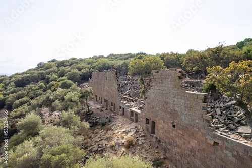фотографія Aigai Ancient City ruins, the city is one of the 12 Aiol cities in Western Anatolia