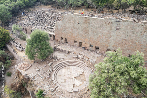 фотографія Aigai Ancient City ruins, the city is one of the 12 Aiol cities in Western Anatolia