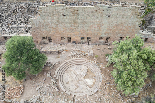 фотографія Aigai Ancient City ruins, the city is one of the 12 Aiol cities in Western Anatolia