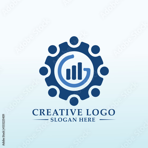 Intelligent Trading Accounting and Financial logo letter MG