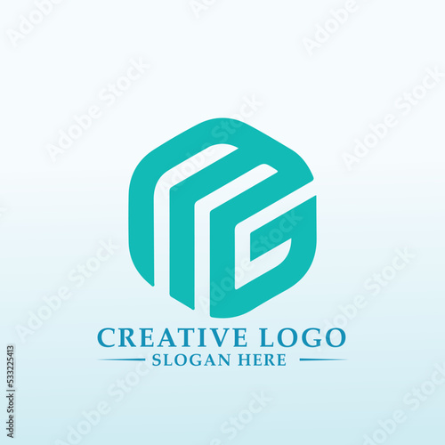 Intelligent Trading Accounting and Financial logo letter MG