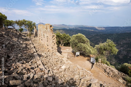 Принти на полотні Aigai Ancient City ruins, the city is one of the 12 Aiol cities in Western Anatolia
