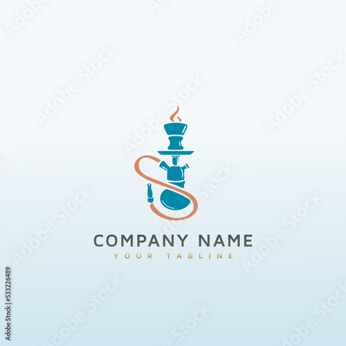 Hookah icon vector logo design