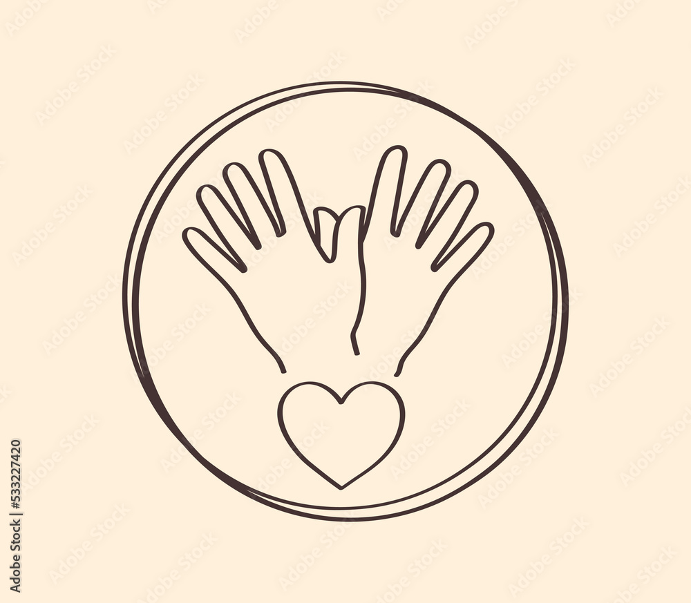 Donation, charity concept. Charity icon. Handmade outline icon. Donation, charity concept. Charity icon. Handmade outline icon.