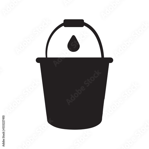 Basket liquid water container icon | Black Vector illustration |