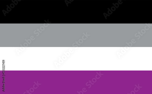 Obraz na płótnie Asexual Flag - one of a community of LGBTQ pride sexual minorities. w salonie