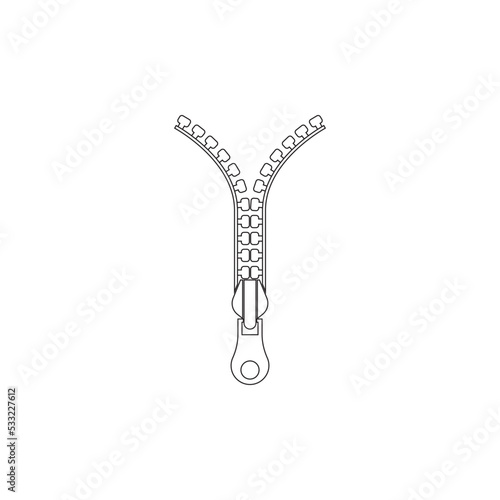 zipper vector icon