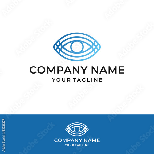 Line Art Eye Care Logo Design 3