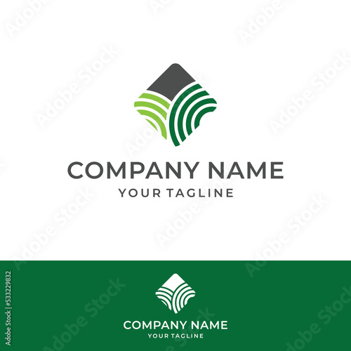 Modern Lawn Mower Logo Design 2