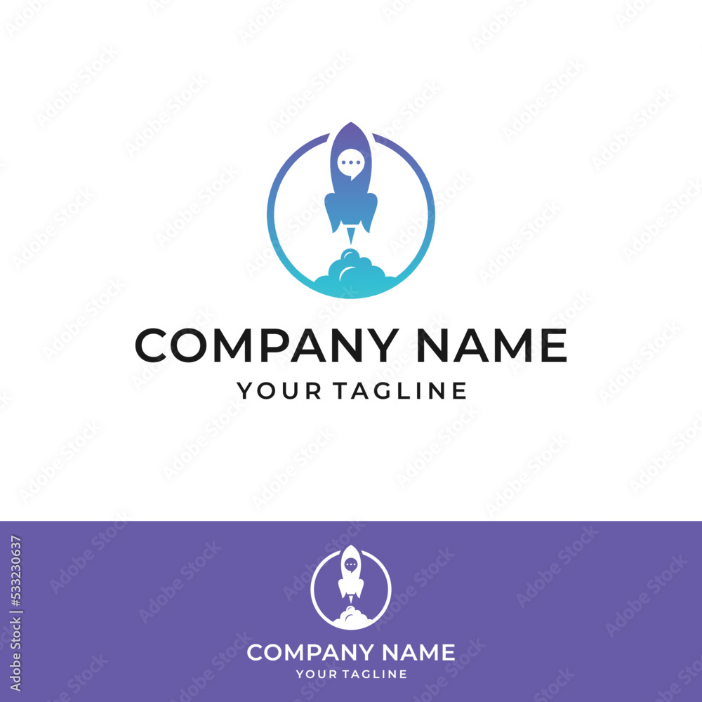 Rocket Chat App Logo Design 5 Rocket Chat App Logo Design 5