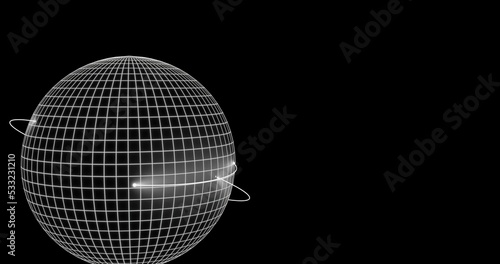 World sphere with lines depicting trajectories © JoseVicenteCarratala