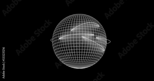 World sphere with lines depicting trajectories © JoseVicenteCarratala