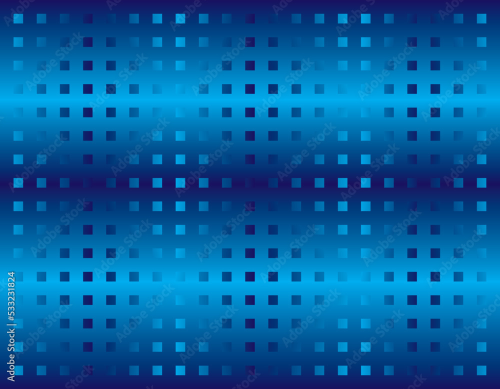 Blue metallic background with geometric pattern. Industrial Shiny blue gradient background