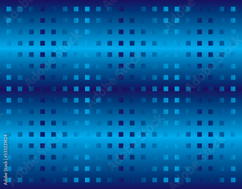 Blue metallic background with geometric pattern. Industrial Shiny blue gradient background