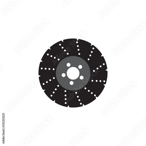 disc brakes icon logo vector design template