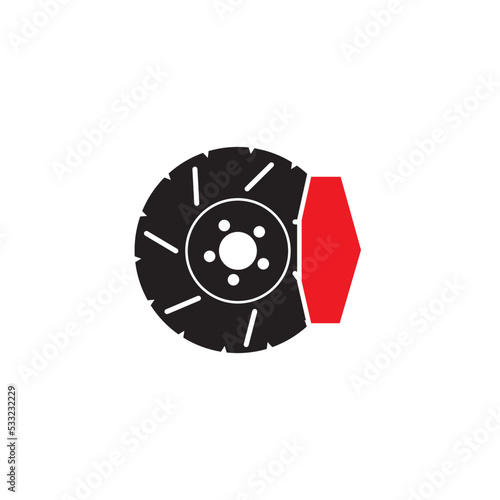 disc brakes icon logo vector design template