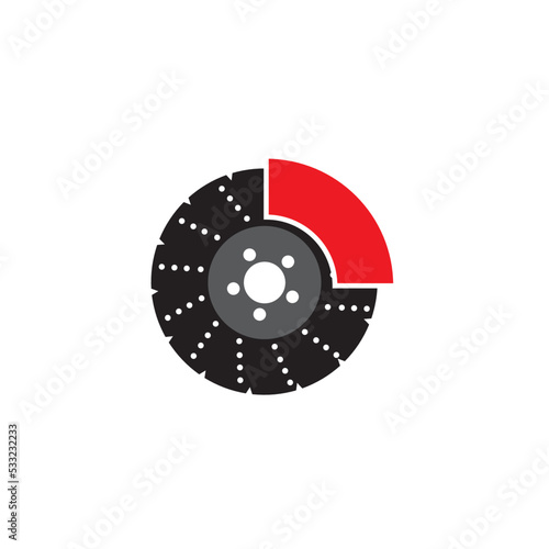 disc brakes icon logo vector design template