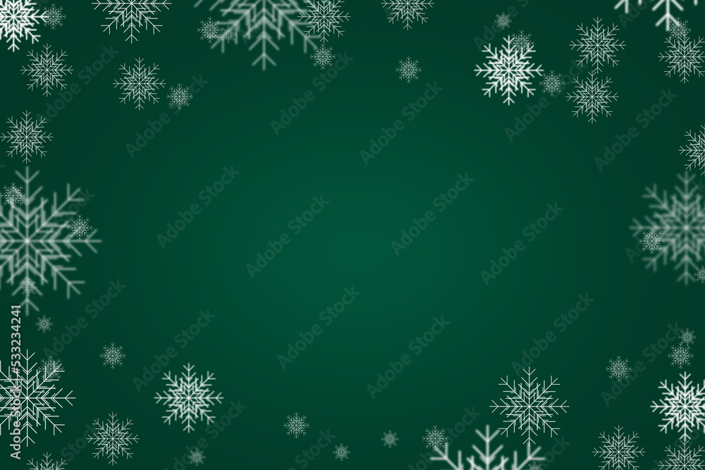 Winter, christmas banner with flying snowflakes and copy space. Greeting card, frame, background, winter illustration. Christmas background for text. High quality illustration