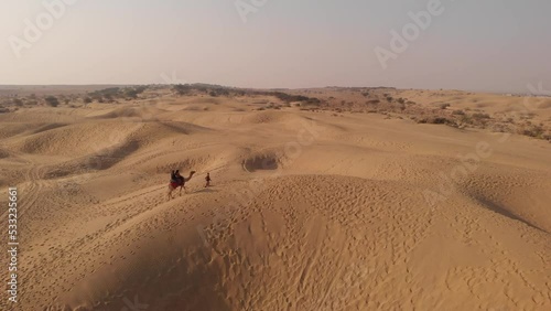 Jaisalmer Desert aerial view