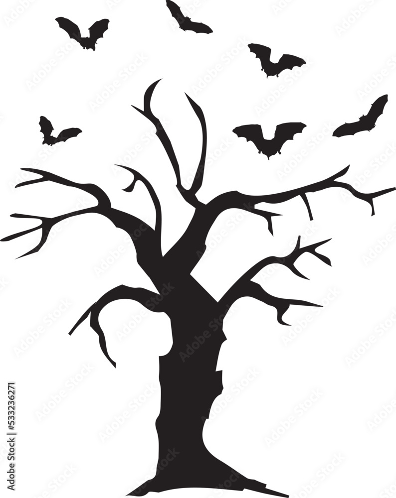 Fototapeta premium vector scary tree