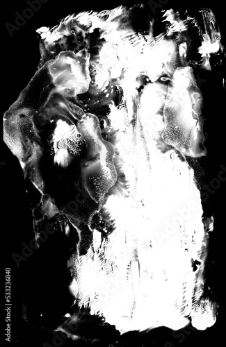 Grunge Black And White Painting Overlay 7. Great as an overlay and as a background for psychedelic and surreal images.