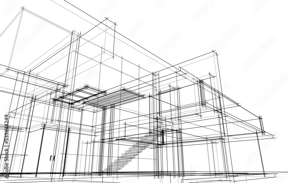 Architectural drawing of a house