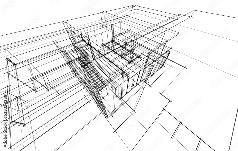 Architectural drawing of a house Architectural drawing of a house
