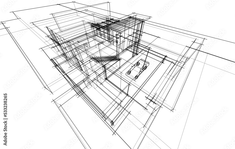 Architectural drawing of a house Architectural drawing of a house