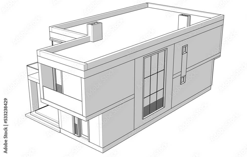 Architectural drawing of a house Architectural drawing of a house