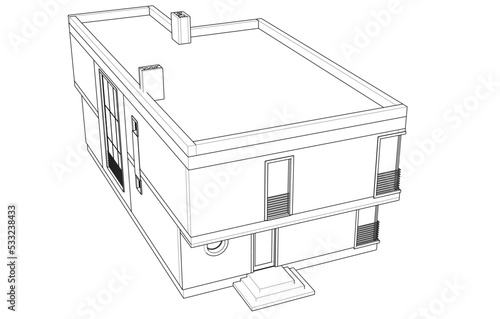 Architectural drawing of a house