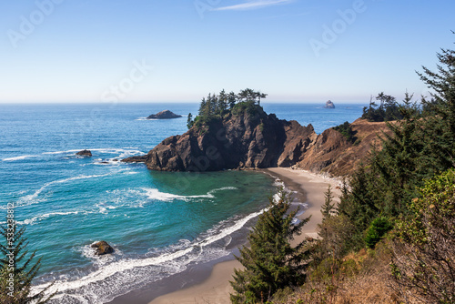 Beautiful view at the scenic seascape in Oregon  USA