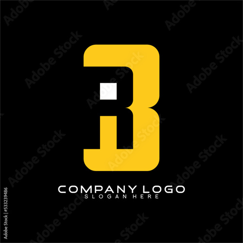 Abstract letter R and B design logo vector.