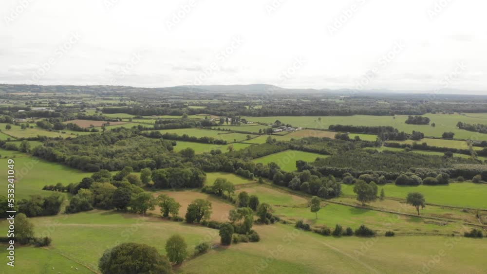 Ireland countryside aerial view Ireland countryside aerial view