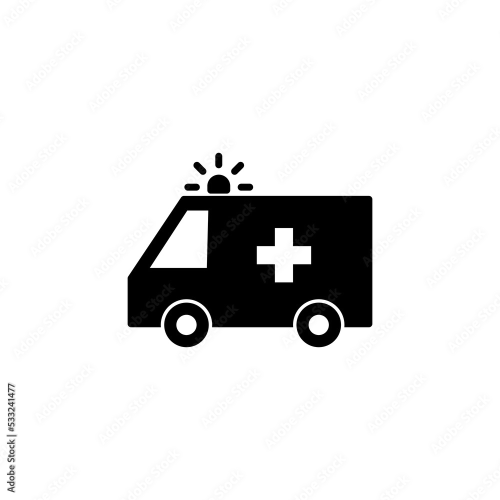 Ambulance icon vector for web and mobile app. ambulance truck sign and symbol. ambulance car Ambulance icon vector for web and mobile app. ambulance truck sign and symbol. ambulance car