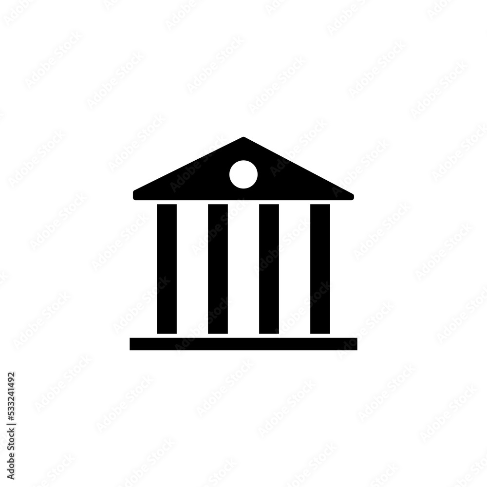 Bank icon vector for web and mobile app. Bank sign and symbol, museum, university