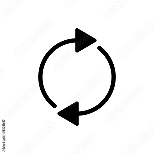 Refresh icon vector for web and mobile app. Reload sign and symbol. Update icon.