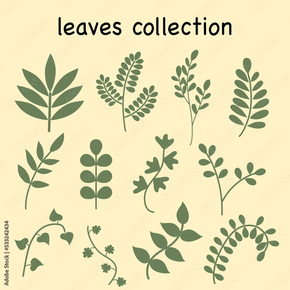 pattern with green leaves pattern with green leaves