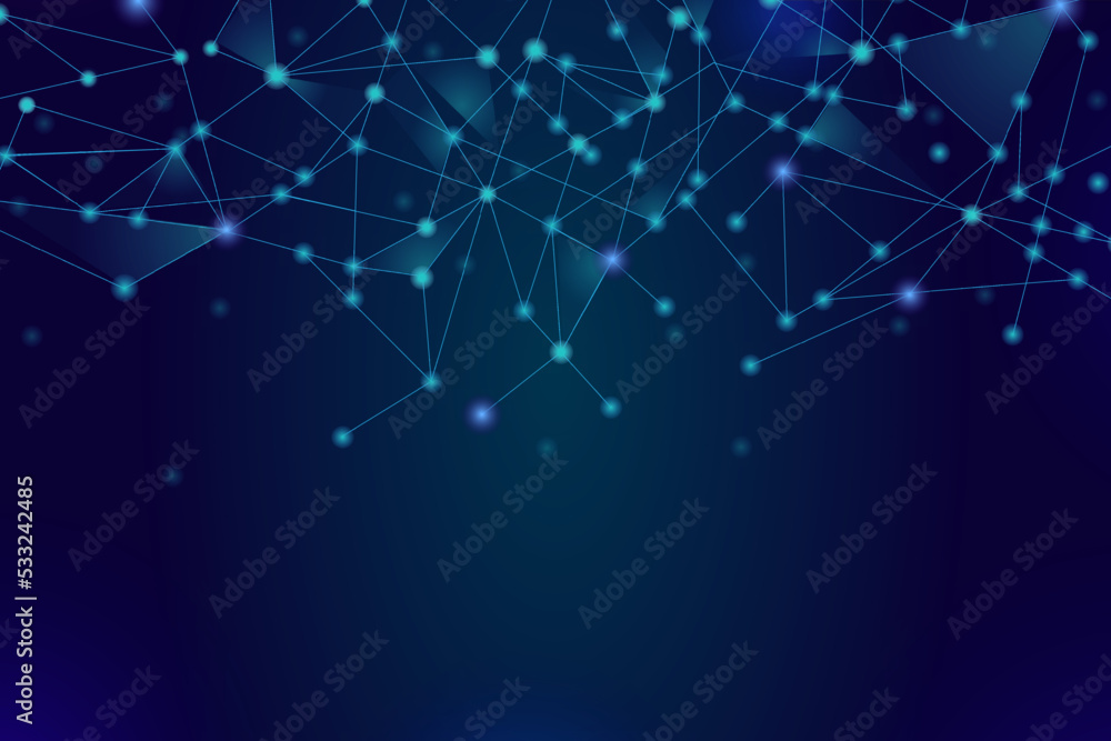 Blue network. Abstract connection on blue background. Network technology background with dots and lines for desktop. Ai background. Modern abstract concept. Ai background vector, network technology Blue network. Abstract connection on blue background. Network technology background with dots and lines for desktop. Ai background. Modern abstract concept. Ai background vector, network technology