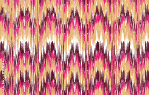 fabric ikat seamless pattern geometric ethnic traditional embroidery style.Design for background,carpet,mat,sarong,clothing,Vector illustration.