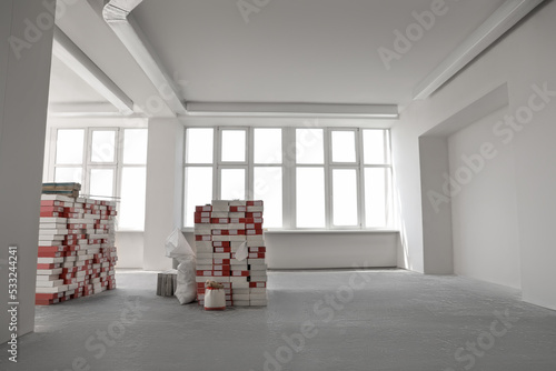 фотографія Materials in apartment during repair. Home renovation