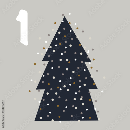 NOLIDAY GNOMES Advent Calendar isolated Vector illustration photo