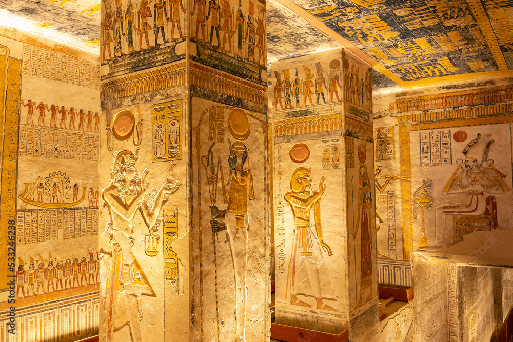 Tomb of Rameses V and VI in Luxor Stock Photo | Adobe Stock