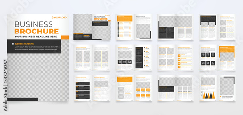 business brochure template use for corporate annual report  photo