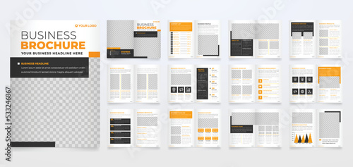 business brochure template use for corporate annual report 