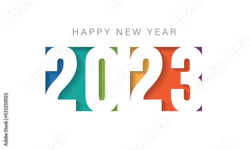 2023 Happy New Year Background Design. Greeting Card, Banner, Poster. Vector Illustration.